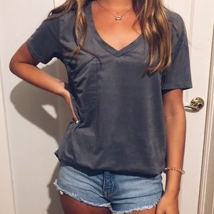 Z Supply Gray Ultra Suede Top Size S